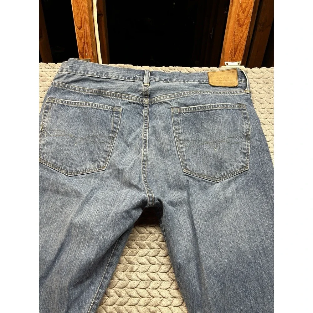 Polo Ralph Lauren Jeans Men's 36x36 Light Wash Straight Leg Denim Cotton - Picture 3 of 11